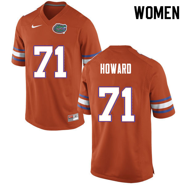Women #71 Chris Howard Florida Gators College Football Jerseys Sale-Orange
